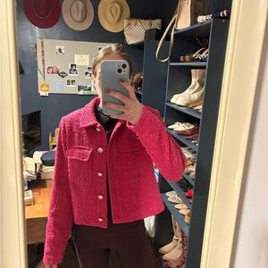 Rachel Zoe Vibrant Pink Teddy Jacket